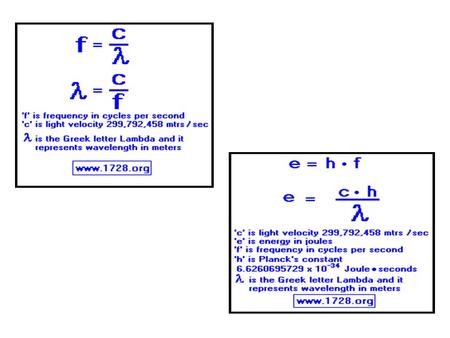 Wavelength, Frequency, and Energy Practice Problems