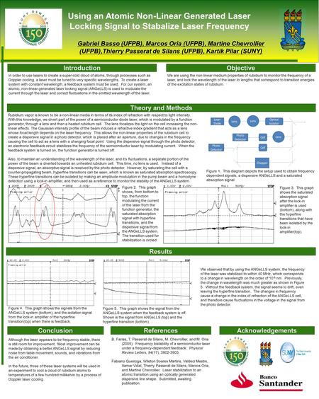 Using an Atomic Non-Linear Generated Laser Locking Signal to Stabalize Laser Frequency Gabriel Basso (UFPB), Marcos Oria (UFPB), Martine Chevrollier (UFPB),Thierry.