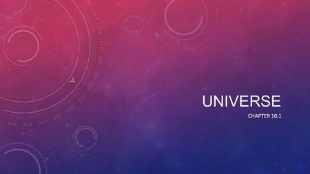 UNIVERSE CHAPTER 10.1. BIG BANG The big bang theory is the main cosmological model for the earliest known time of the Universe. It shows us how the universe.