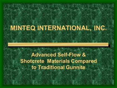 MINTEQ INTERNATIONAL, INC.