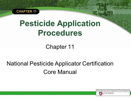 Pesticide Application Procedures