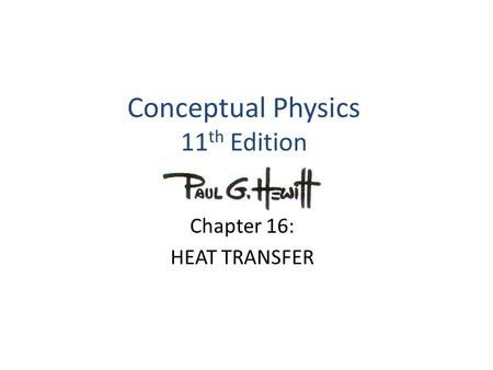 Conceptual Physics 11th Edition