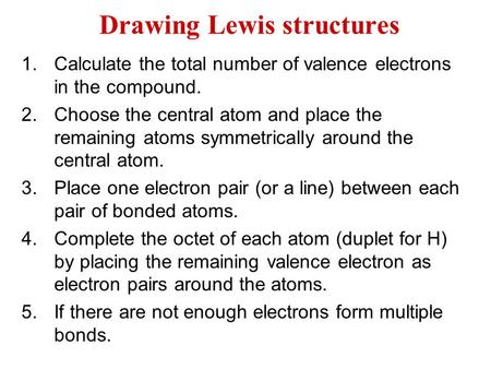 Drawing Lewis structures