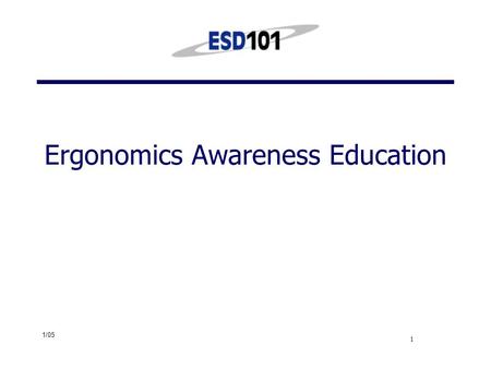 Ergonomics Awareness Education