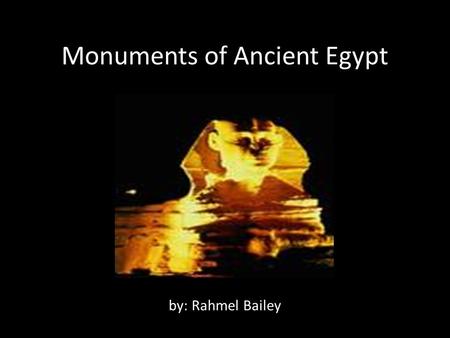 Monuments of Ancient Egypt