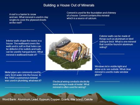 Building a House Out of Minerals