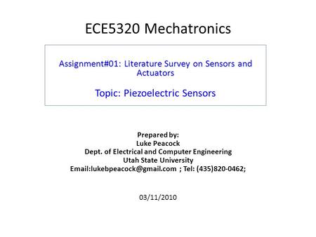 Dept. of Electrical and Computer Engineering