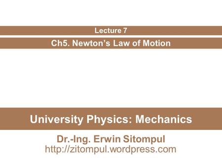 University Physics: Mechanics