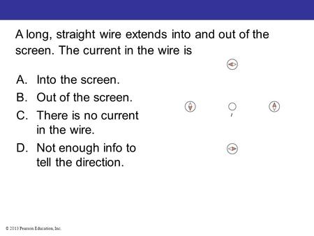 There is no current in the wire.