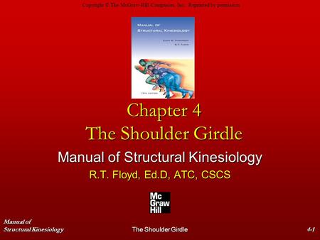 Chapter 4 The Shoulder Girdle