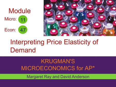 Interpreting Price Elasticity of Demand