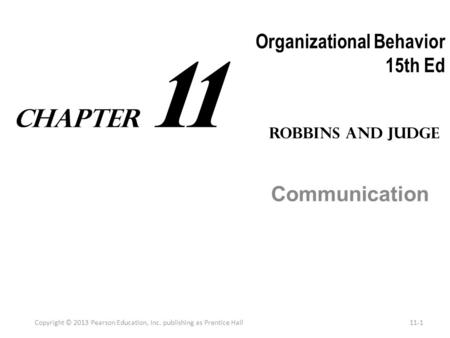 Organizational Behavior 15th Ed