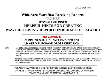 Wide Area Workflow Receiving Reports