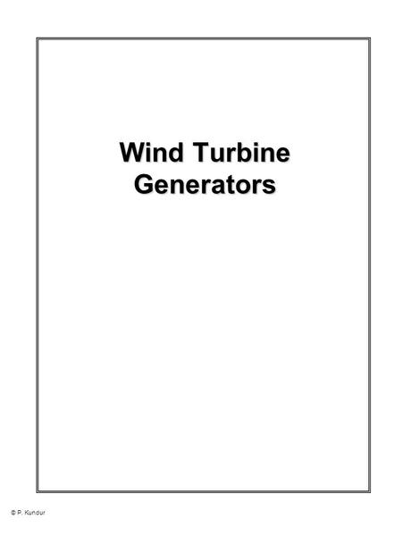 Wind Turbine Generators