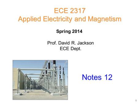 Applied Electricity and Magnetism