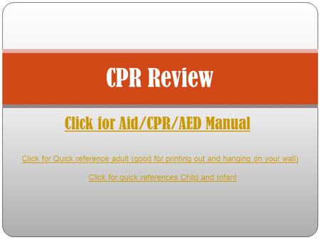 Click for Aid/CPR/AED Manual