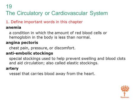 1. Define important words in this chapter