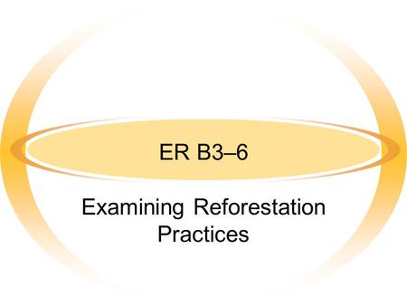 Examining Reforestation Practices