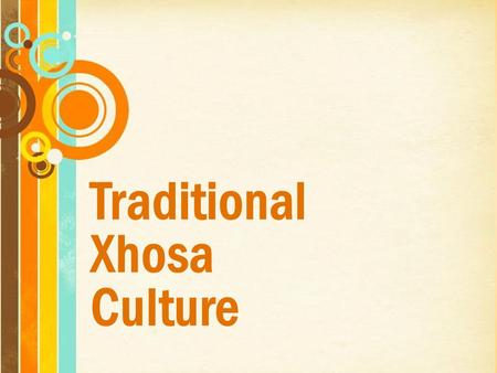 Traditional Xhosa Culture Free Powerpoint Templates.