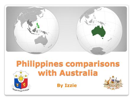 Philippines comparisons with Australia