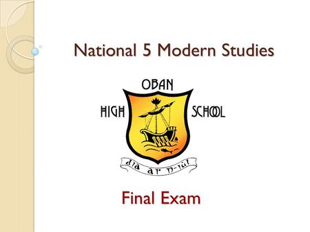 National 5 Modern Studies