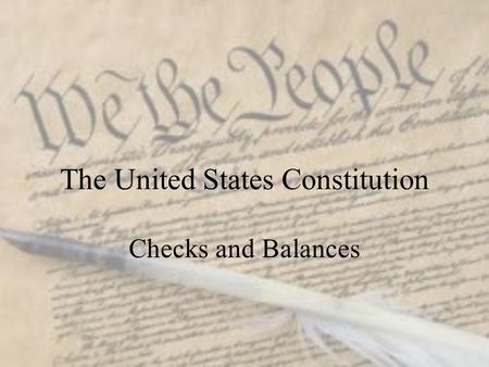 The United States Constitution