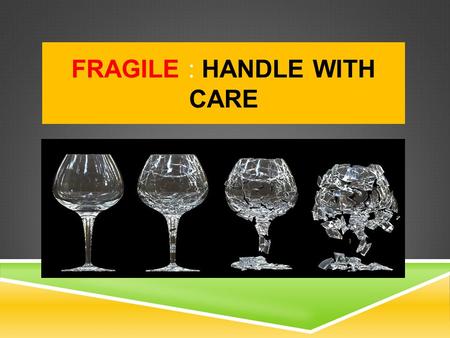 FRAGILE : HANDLE WITH CARE. PROGRAM NORMS  All participants need to be in the class by 9:00 a.m. sharp  No side conversations  Avoid religious and.