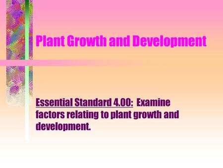 Plant Growth and Development