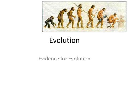 Evidence for Evolution