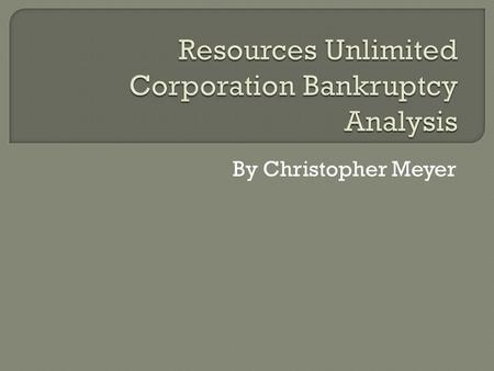 By Christopher Meyer.  History  Baseline Profits  Gas Accounts in 1990  Determination of Entry-Level Management Salaries  Hedge Fund  Female Accountant.