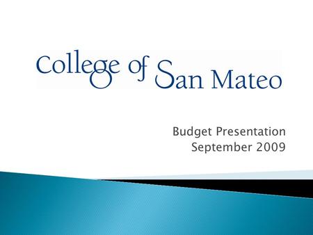 Budget Presentation September 2009.  Budget Facts  Major Budget Strategies  Process and Timelines  Vision  Institutional Priorities  Next steps.