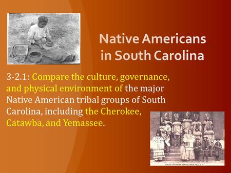 Native Americans in South Carolina