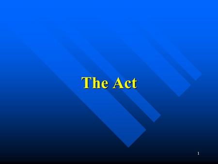 1 The Act. 2 Key impact areas Legal Accountability for Advisors who: Legal Accountability for Advisors who: –Mis-sell products –Give negligent advice.