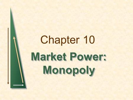 Market Power: Monopoly