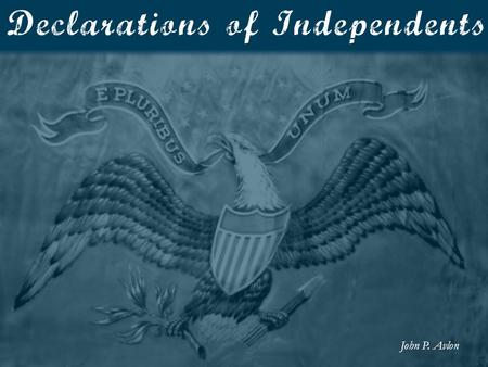 John P. Avlon. 201 1 41 22 32 1939-2011 2006 - Independent Voters Swung 17 points for Democrats 2008 - Independent Voters Gave Obama an 8-point edge.