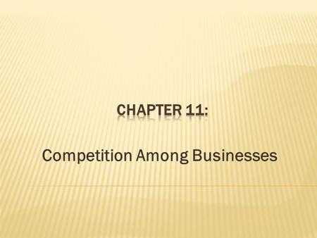 Competition Among Businesses