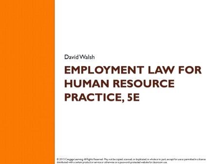 Employment law for human resource practice, 5e