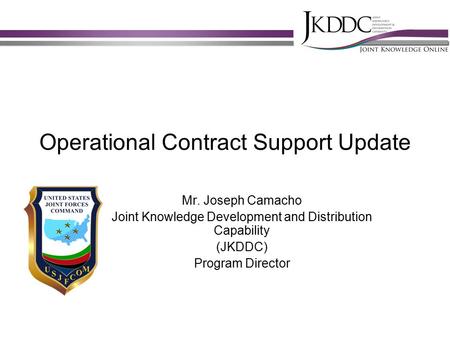 Operational Contract Support Update