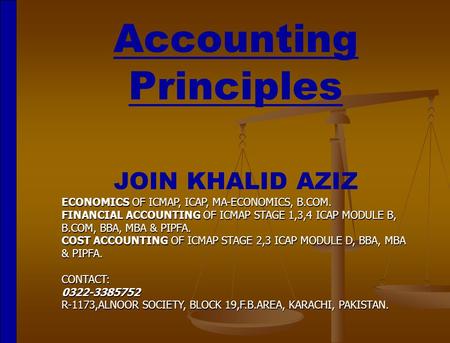 Accounting Principles