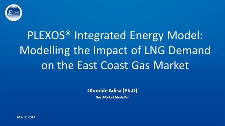 Olumide Adisa (Ph.D) Gas Market Modeller