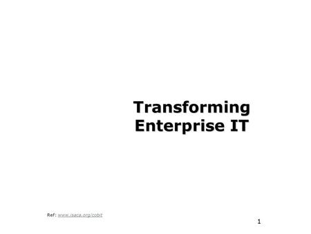 Transforming Enterprise IT