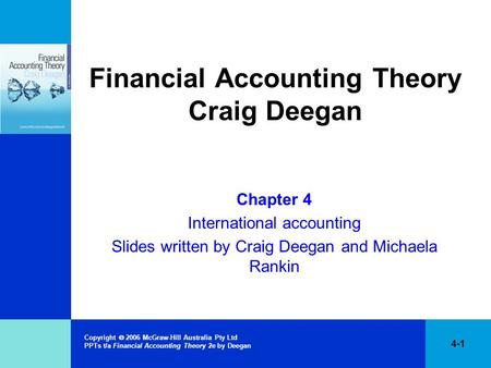 Financial Accounting Theory Craig Deegan