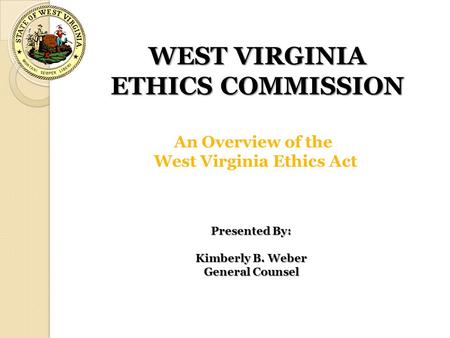 WEST VIRGINIA ETHICS COMMISSION