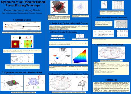 Dynamics of an Occulter Based Planet Finding Telescope Egemen Kolemen, N. Jeremy Kasdin Dept. of Mechanical and Aerospace Eng., Princeton University B.