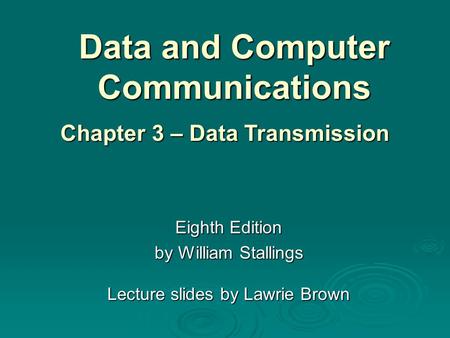 Data and Computer Communications