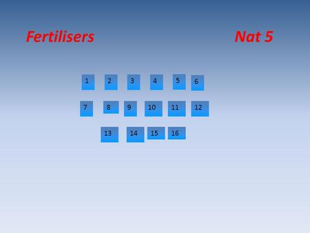 Fertilisers  Nat 5 1 2 3 4 5 6 7 8 9 10 11 12 13 14 15 16.