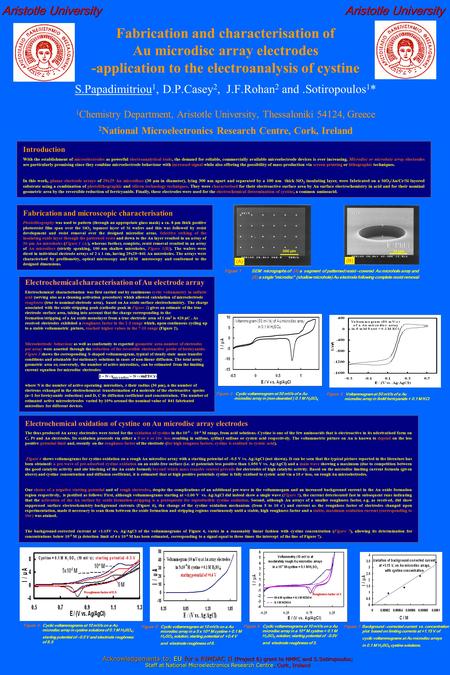 Introduction With the establishment of microelectrodes as powerful electroanalytical tools, the demand for reliable, commercially available microelectrode.