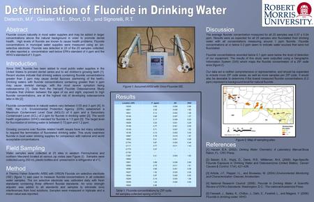 Dieterich, M.F., Gieseler, M.E., Short, D.B., and Signorelli, R.T. Figure 2: Map of sampling sites. Results Abstract Fluoride occurs naturally in most.