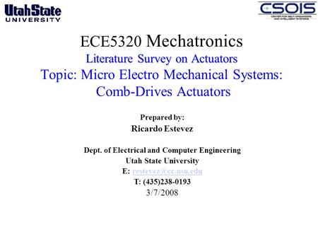 Dept. of Electrical and Computer Engineering