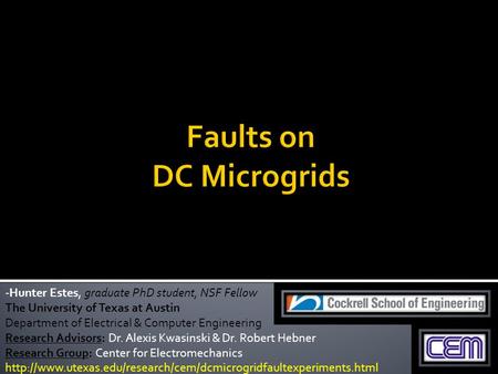 Faults on DC Microgrids